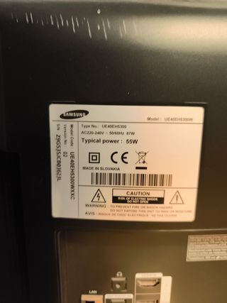 Televisión Samsung Negra