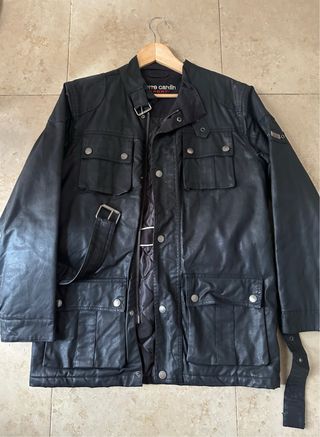 Chaqueta Biker Pierre Cardin Negra