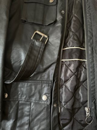 Chaqueta Biker Pierre Cardin Negra