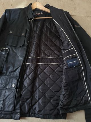 Chaqueta Biker Pierre Cardin Negra
