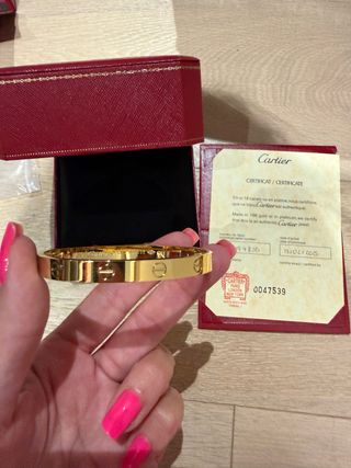 Pulsera Cartier con Certificado
talla 19