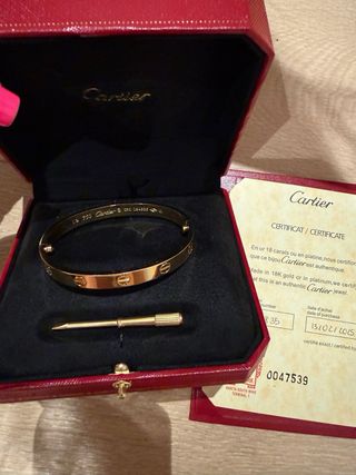 Pulsera Cartier con Certificado
talla 19