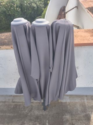 Sombrilla doble grande gris Schneider