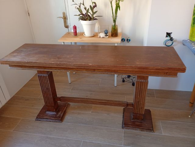 Mesa de madera maciza plegable