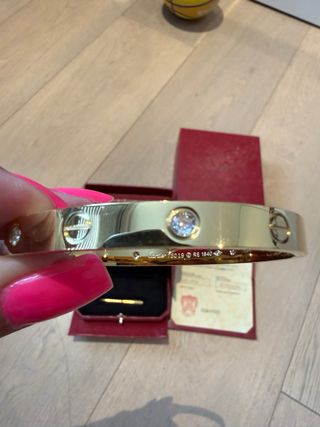 Pulsera Cartier chapada  Oro 18k Diamantes