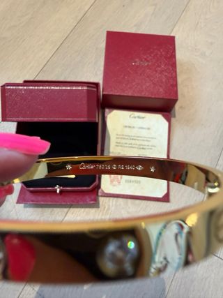 Pulsera Cartier chapada  Oro 18k Diamantes