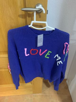 Jersey punto Love Me azul