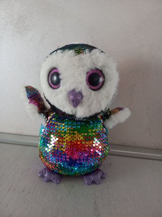 Peluche Gufo Multicolore con Paillettes