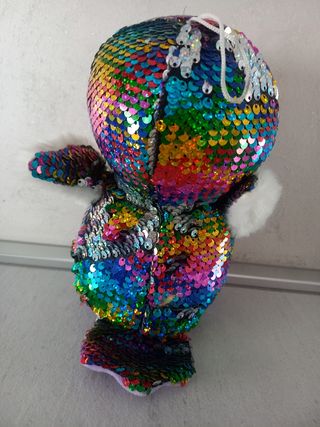 Peluche Gufo Multicolore con Paillettes