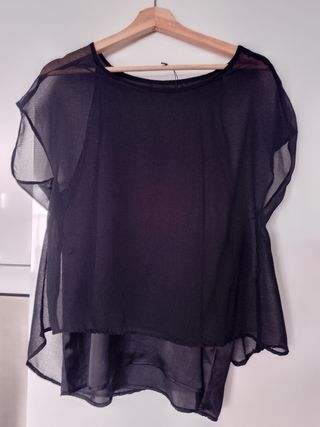 Camiseta negra plaza italia