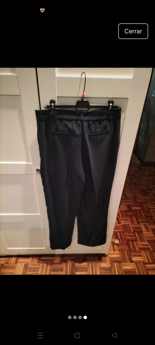 Pantalón de traje azul marino de mujer