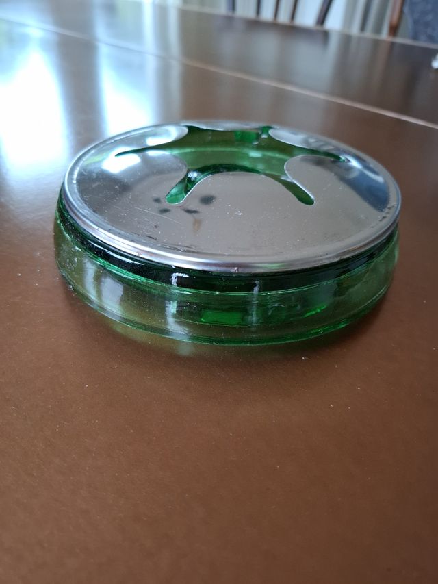 Posacenere portacenere vintage verde anni '70