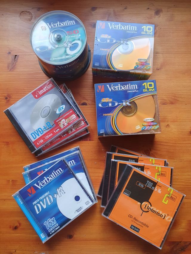 CD-R y DVD+R vírgenes (Imation, Intenso, Verbatim)