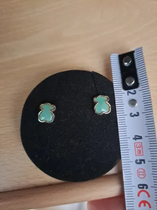 Pendientes Tous Oso Plata y Amazonita