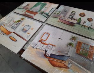 Cuadros Baños Vintage