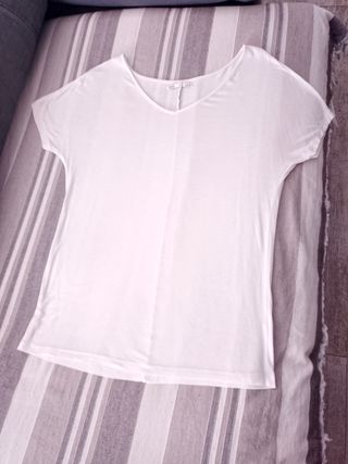 Camiseta blanca mujer talla única