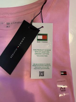 Camiseta Tommy Hilfiger Mujer Rosa Talla XS
