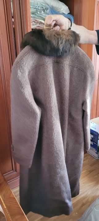 Abrigo Vintage Artein Lana Merina Alpaca Marrón