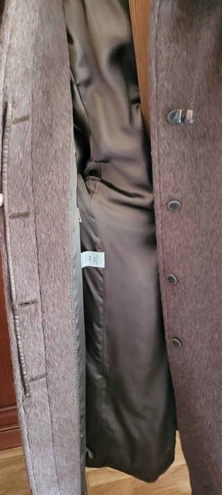 Abrigo Vintage Artein Lana Merina Alpaca Marrón