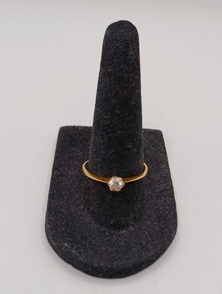 Anillo solitario plano oro 18k, 1,49gr. Ref. G-934