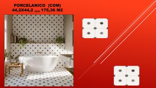 Porcelánico diseño estrella 44,2x44,2