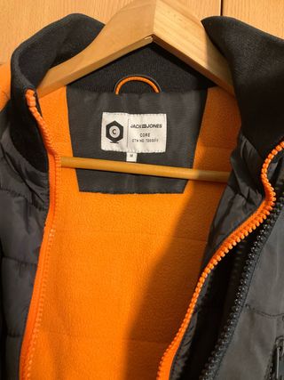 Chaqueta Invierno Hombre Negra y Naranja