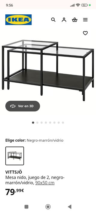 Mesita Vittsjö IKEA en blanco