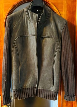 Chaqueta de piel y lana forro borreguillo