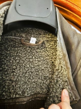 Chaqueta de piel y lana forro borreguillo