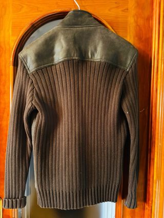 Chaqueta de piel y lana forro borreguillo