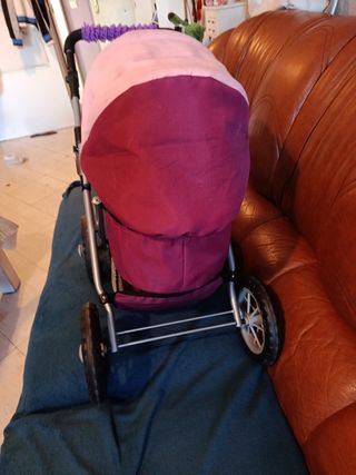 Carrito de paseo rosa y negro