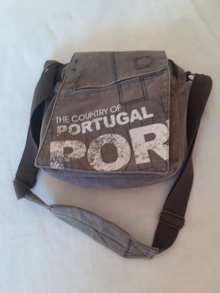Bolso juvenil de lona gris