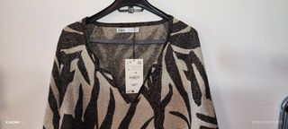 Conjunto Zara Pantalón M Sudadera L Animal Print