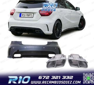 KIT CARROCERIA MERCEDES W176 AMG A45 PARAGOLPES + TALONERAS