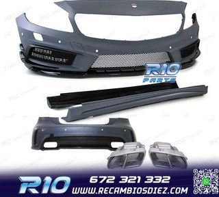 KIT CARROCERIA MERCEDES W176 AMG A45 PARAGOLPES + TALONERAS