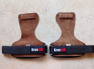 Par de calleras de piel KrosTek XL para Crossfit