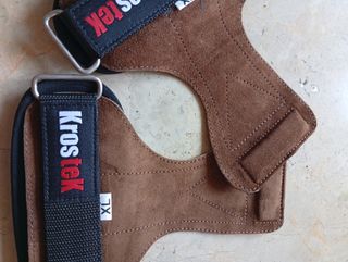 Par de calleras de piel KrosTek XL para Crossfit