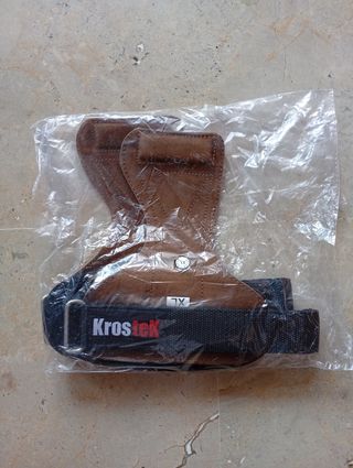Par de calleras de piel KrosTek XL para Crossfit