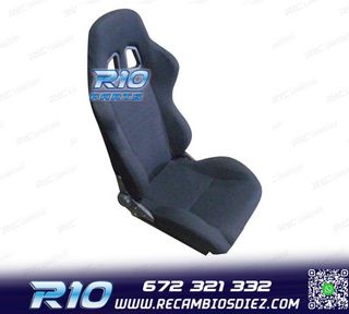 KIT ASIENTO DEPORTIVO SEMI BAQUET MONTECARLO TELA NEGRO