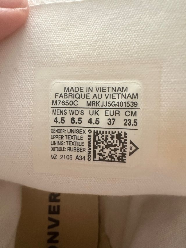 Converse All Star Blancas Talla 37