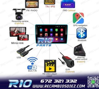 RADIO 9" GPS ANDROID 13 QUAD CORE 64GB ROM