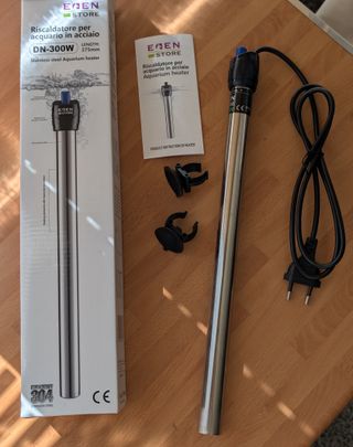 Resistencia para acuario 300W, acero inox - NUEVA