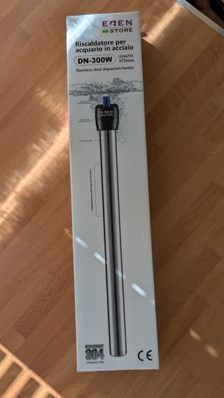 Resistencia para acuario 300W, acero inox - NUEVA