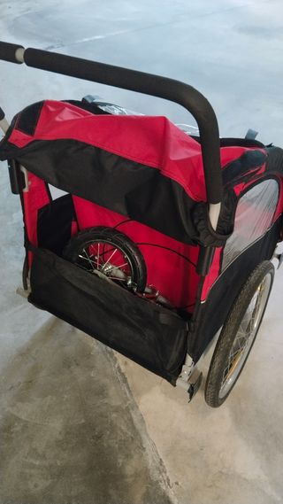 Carro doble para bicicleta de niños