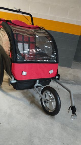 Carro doble para bicicleta de niños