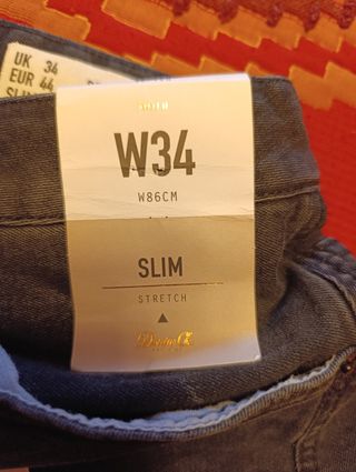 Pantalón corto vaquero negro hombre Talla L