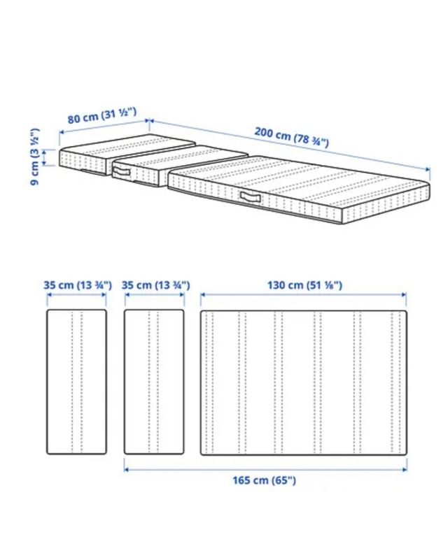 Cama extensible con colchón 80x200