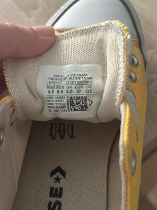 Converse Amarillas Talla 37