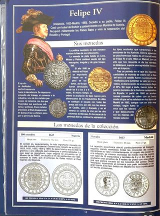Moneda Felipe IV 100 Escudos 1623 Segovia Baño Oro