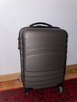 Maleta de equipaje mano gris con ruedas